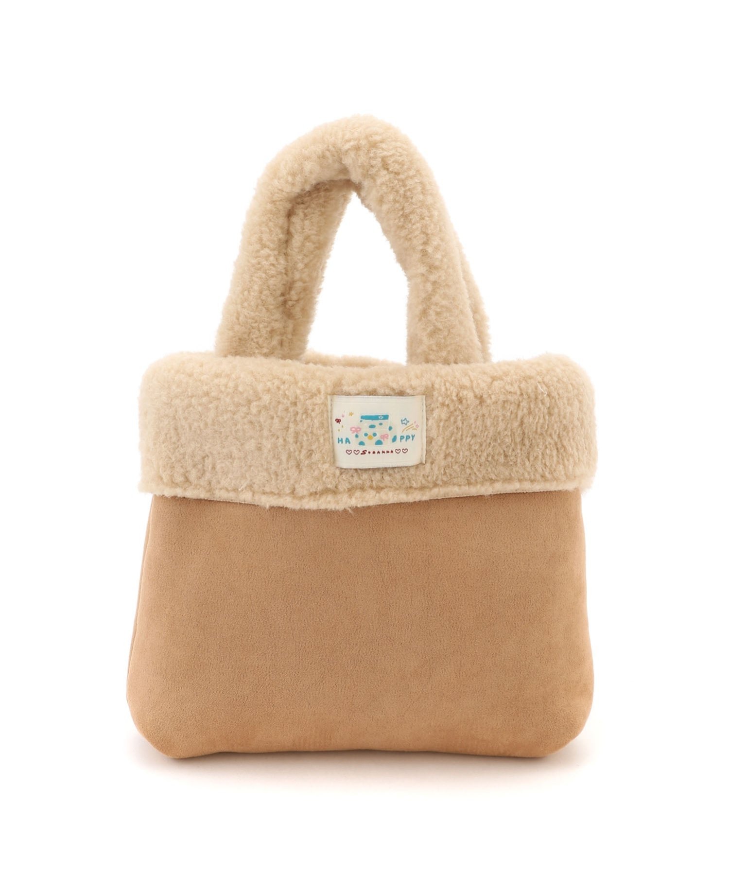 Liaa Liaa/(W)ムートン風 ミニトートバッグ ミニョントレフル ルームヨンマルサンセレクティッド バッグ トートバッグ ブラウン