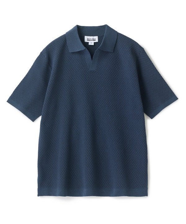 MEN'S BIGI STYLE バンブーリンクス スキッパーニットポロ メンズ ビギ トップス ポロシャツ グレー ブラック ネイビー ブラウン【送料無料】