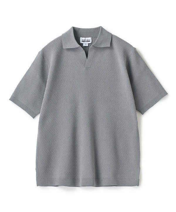 【SALE／20%OFF】MEN'S BIGI STYLE バンブーリンクス スキッパーニットポロ メンズ ビギ トップス ポロシャツ グレー ブラック ネイビー ブラウン【送料無料】