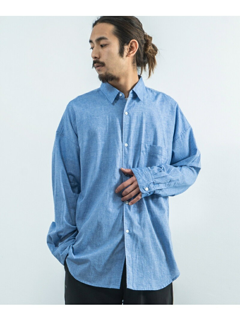 【SALE／60%OFF】RD.Ghost RD.Ghost/(M)ブロード ビッグシャツ ロッキーモンロー シャツ/ブラウス 長袖シャツ ブラック グレー ブラウン ブルー ネイビー ベージュ ホワイト