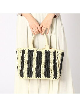 【SALE/50%OFF】MONO COMME CA 《ショルダー付き》ざっくり編みカゴバッグ コムサイズム バッグ ハンドバッグ ブラック ブラウン