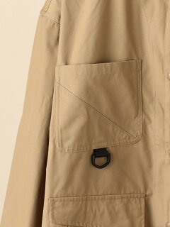 Weather Cloth Collarless Jacket 114-04-0248: Beige Weather Cloth Collarless Jacket 114-04-0248: Beige