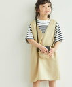 【SALE／41%OFF】ROPE' PICNIC KIDS 【KIDS】2WAY/リンクコーデ/深Vネックジャンパースカート ロペピクニック ワンピース・ドレス ジャンパースカート ブラック ベージュ 2