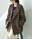 【SALE/40%OFF】INTERPLANET 【actuel】ブークレチェック柄コート インタープラネット ジャケット・アウター その他のジャケット・アウタ...