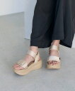 【SALE/30%OFF】noyau 厚底サテンベルクロスポーツサンダル モード・エ・ジャコモ×イング シューズ・靴 サンダル ベージュ ブルー【送料無料】