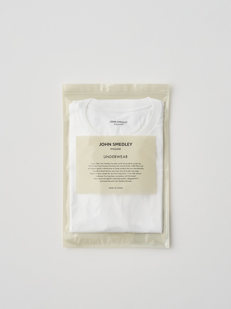 JOHN SMEDLEY オリジナルコットン天竺半袖Tシャツ｜UTS912｜UNDERWEAR for MEN ジョンスメドレー トップス カットソー・Tシャツ ホワイト【送料無料】