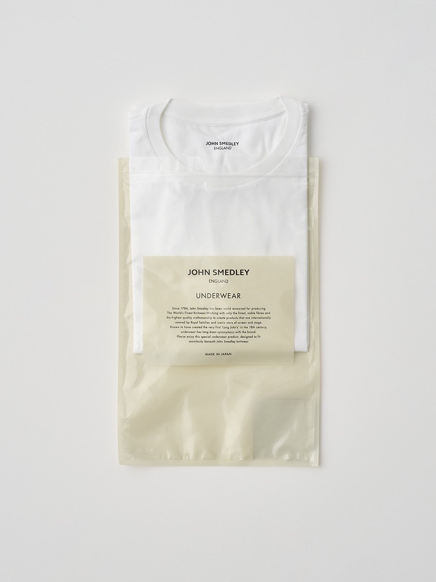 JOHN SMEDLEY オリジナルコットン天竺半袖Tシャツ｜UTS912｜UNDERWEAR for MEN ジョンスメドレー トップス カットソー・Tシャツ ホワイト【送料無料】