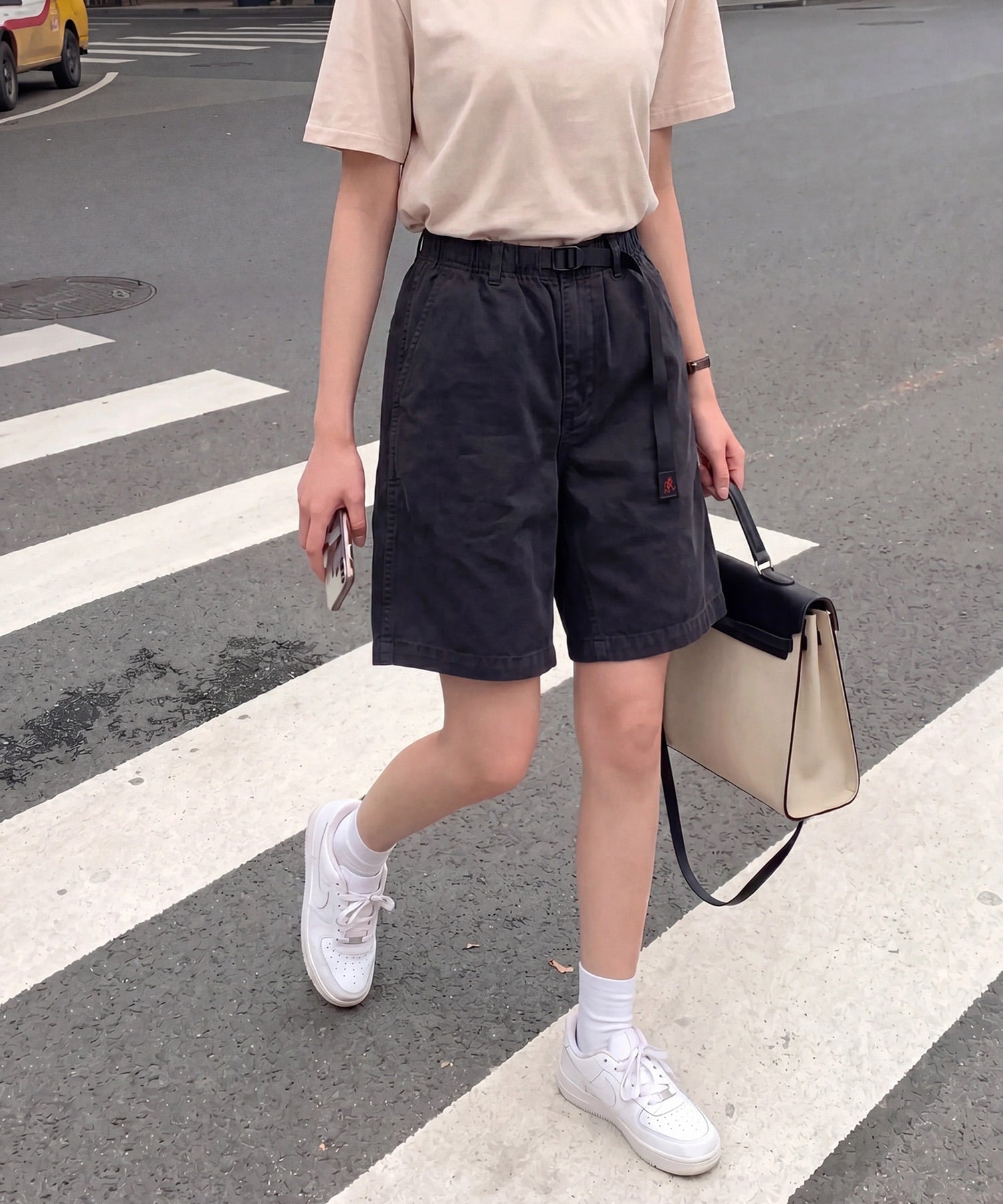 【SALE／1%OFF】GRAMICCI GRAMICCI/W'S G-SHORT セットアップセブン パンツ その他のパンツ ブラック【送料無料】
