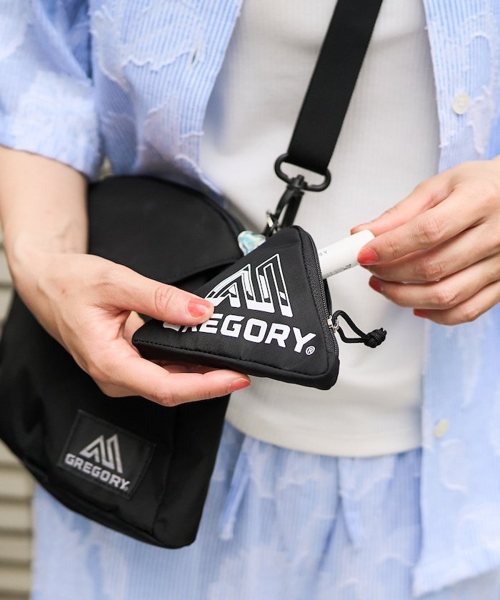 TRIANGLE POUCH フリークスストア 財布・ポーチ・ケース コインケース・小銭入れ・札入れ パープル ブラック