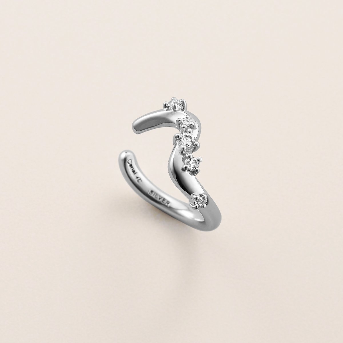 CANAL 4℃ 【AUTUMN COLLECTION】シルバー ウェーブ イヤーカフ カナルヨンドシー アクセサリー・腕時計 イヤリング・イヤーカフ シルバー【送料無料】