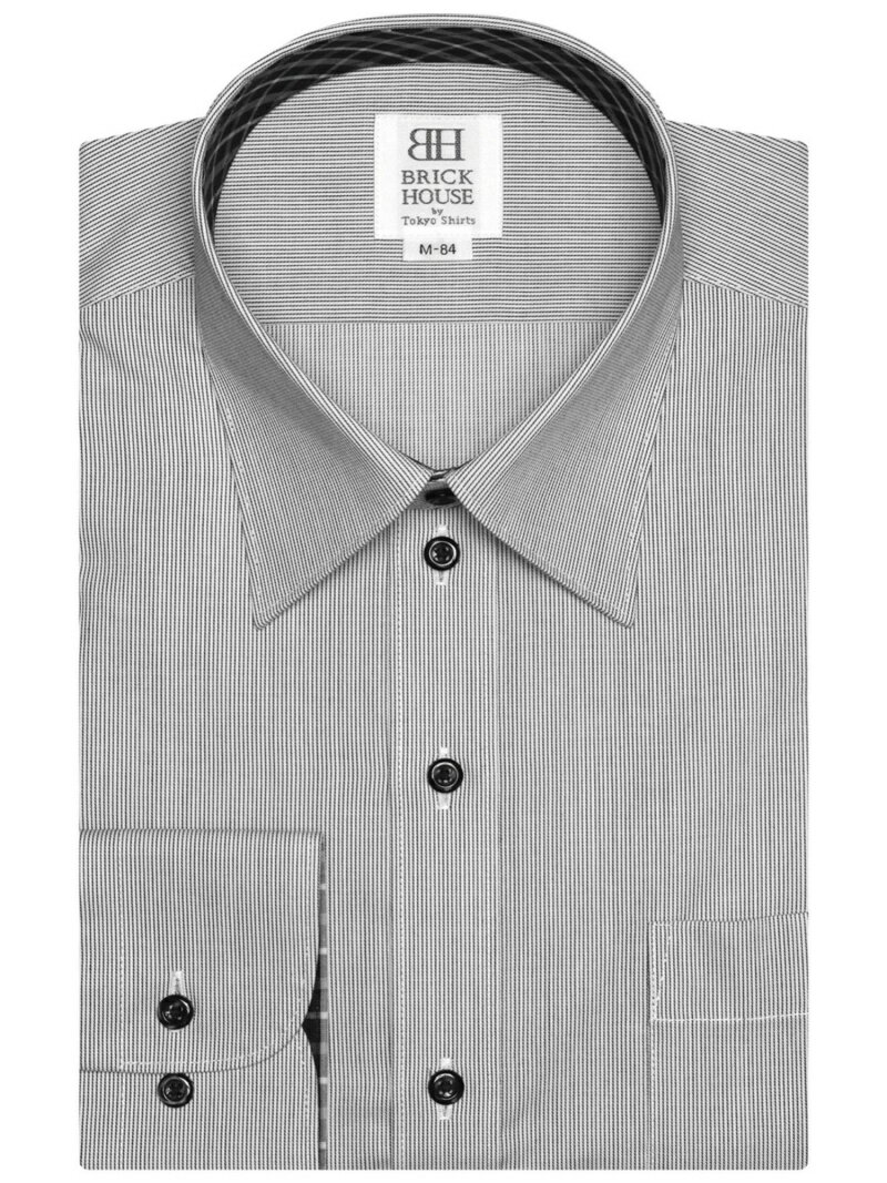 【SALE／39%OFF】TOKYO SHIRTS (M)形態安定ノーアイロン レギュラー 長袖ビジネスワイシャツ トーキョーシャツ シャツ/ブラウス 長袖シャツ グレー