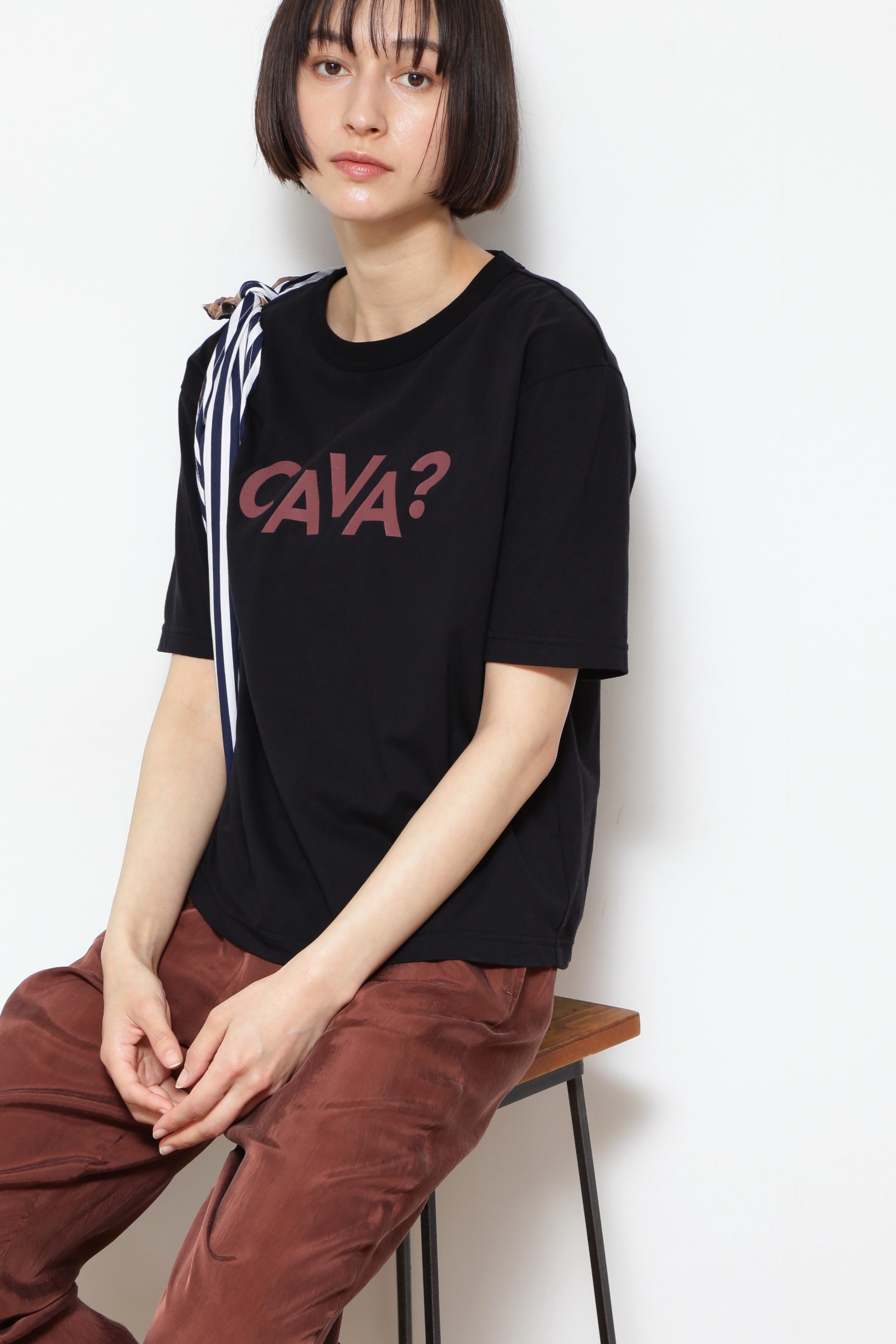 ヒューマンウーマン トップス レディース 【SALE／44%OFF】human woman ◆CAVA?Tシャツ ヒューマン ウーマン トップス カットソー・Tシャツ ブラック ホワイト ブルー【送料無料】