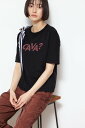 ヒューマンウーマン 服 レディース 【SALE／44%OFF】human woman ◆CAVA?Tシャツ ヒューマン ウーマン トップス カットソー・Tシャツ ブラック ホワイト ブルー【送料無料】