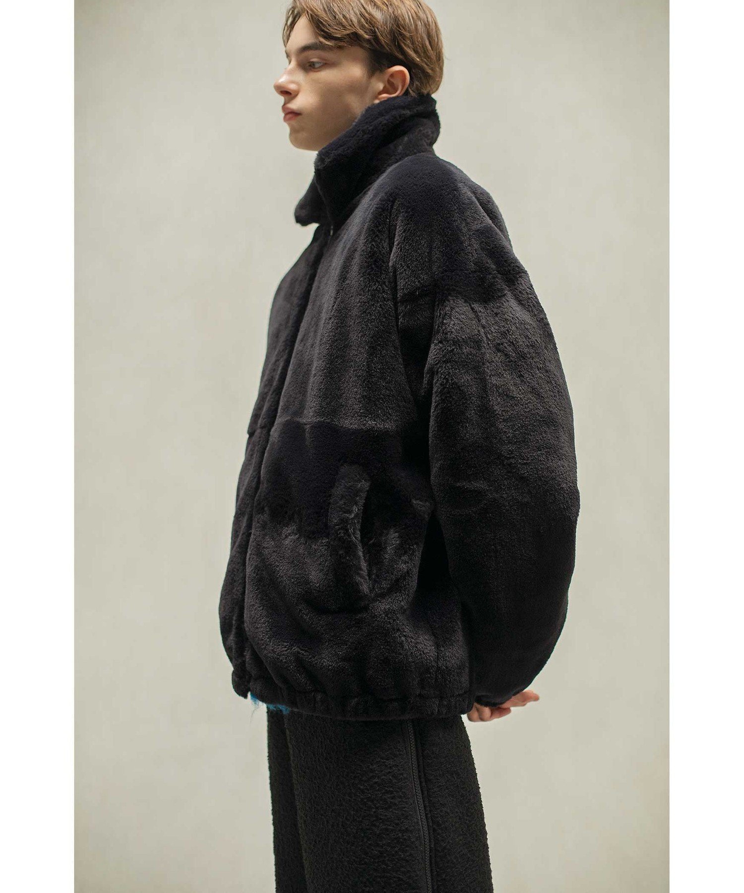 ユナイテッドアローズ 服（父向き） 【SALE／50%OFF】BEAUTY&YOUTH UNITED ARROWS ＜monkey time＞ FAUX FUR ZIP BLOUSON/ブルゾン ユナイテッドアローズ アウトレット ジャケット・アウター その他のジャケット・アウター ブラック カーキ ネイビー【送料無料】