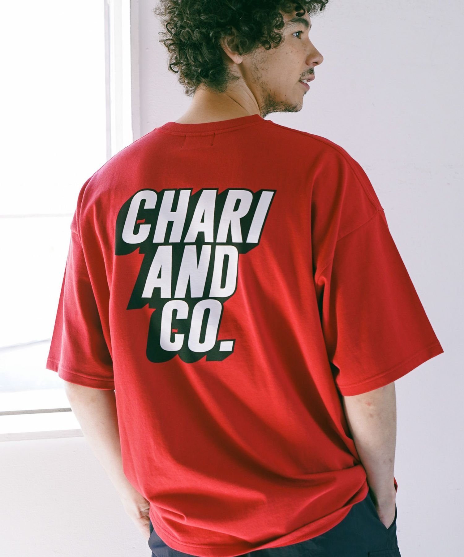 【SALE／40 OFF】CHARI CO safe ride 【CHARI CO SAFE RIDE for BAYFLOW】プリントTシャツ ベイフロー トップス カットソー Tシャツ レッド ホワイト グリーン ネイビー