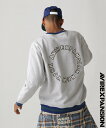 アビレックス トレーナー メンズ AVIREX 《AVIREX * EXPANSION》 CIRCLE LOGO CREWNECK SWEAT / サークルロゴ クルーネック スウェット アヴィレックス トップス スウェット・トレーナー グレー ブラック【送料無料】