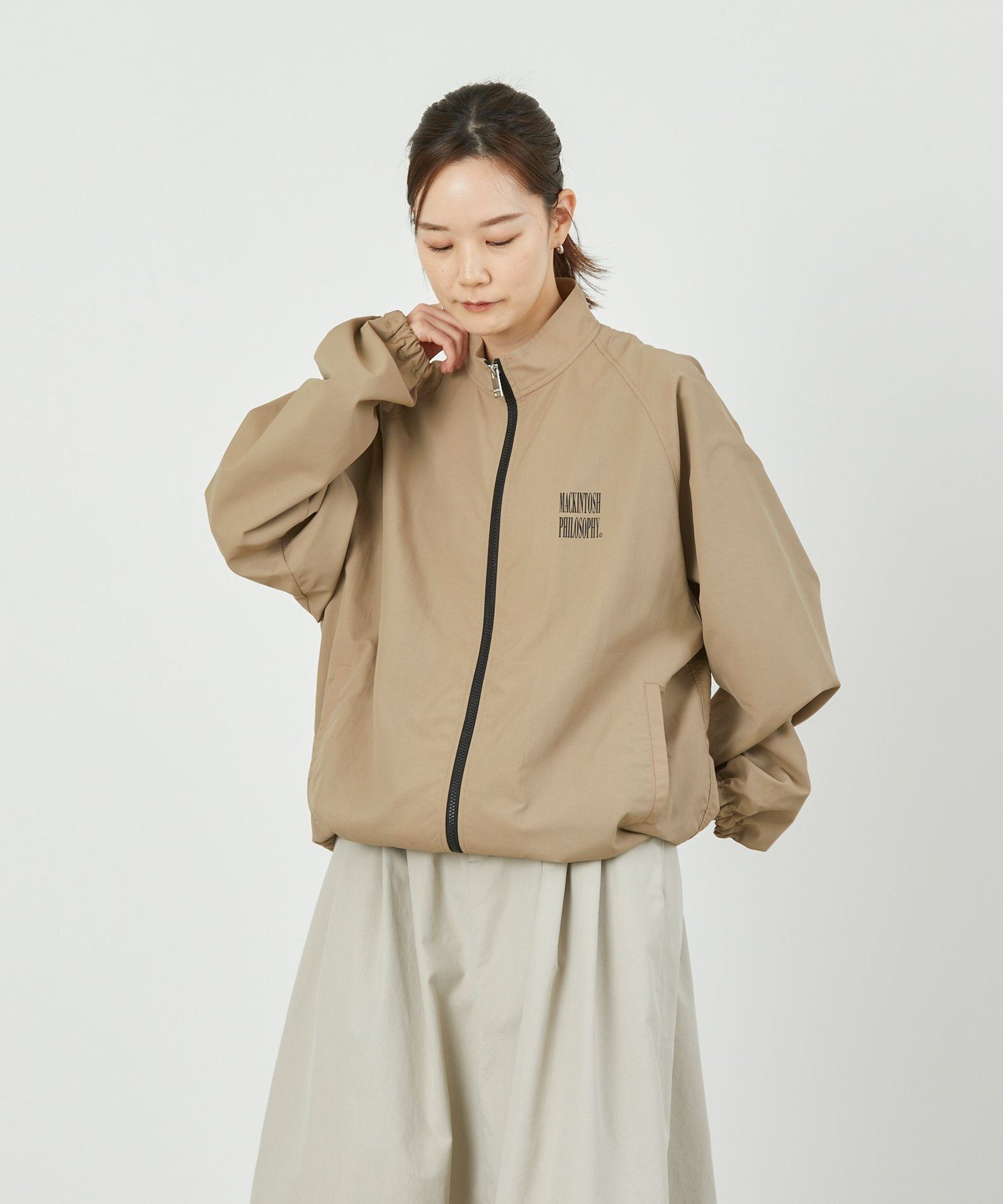 マッキントッシュ コート レディース MACKINTOSH PHILOSOPHY GREY LABEL トラックジャケット マッキントッシュ フィロソフィー ジャケット・アウター ブルゾン・ジャンパー ベージュ ブラック【送料無料】