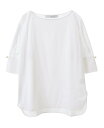 TIARA ドルマンカットソー ティアラ トップス カットソー・Tシャツ ホワイト ブラック