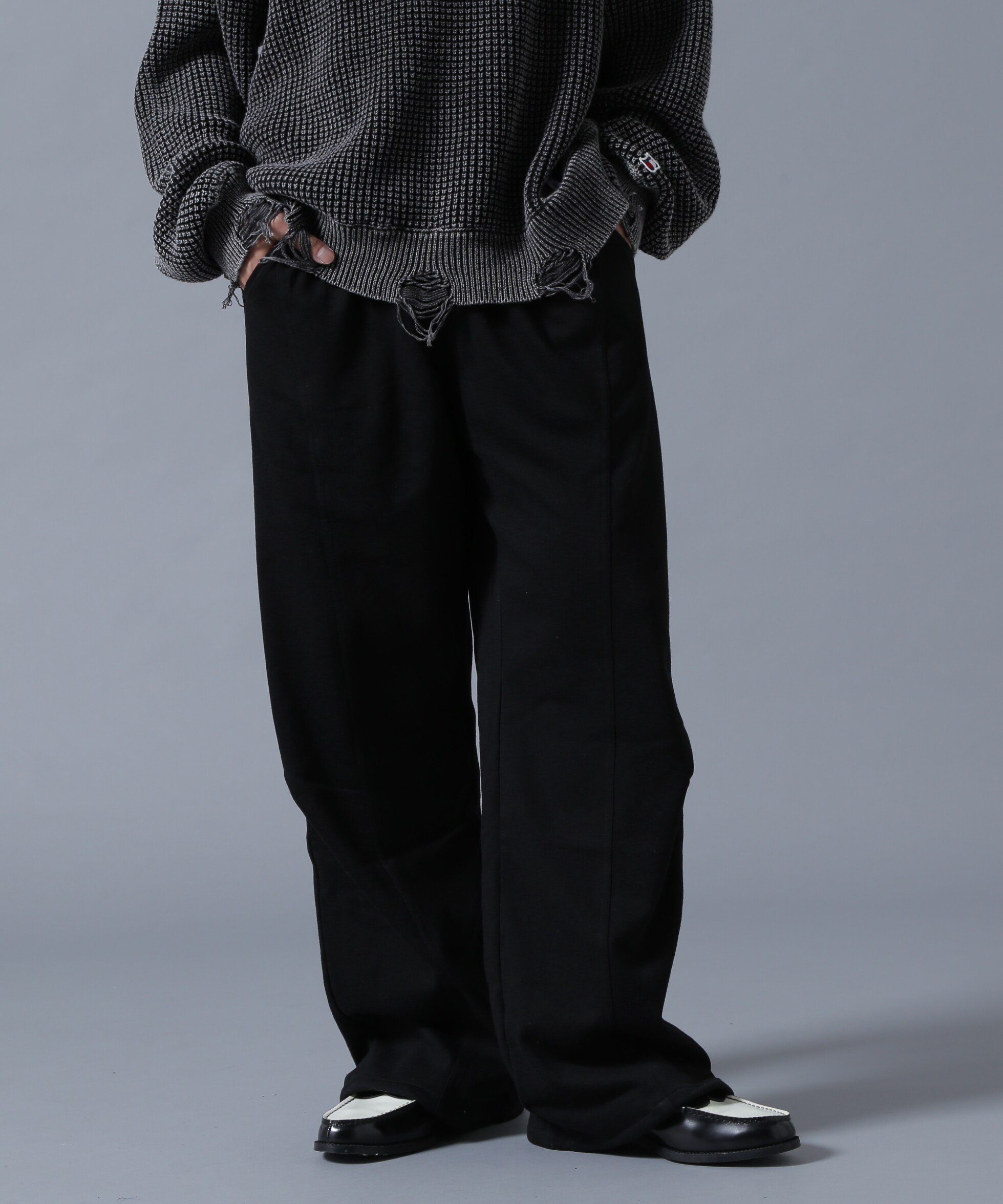 LHP DankeSchon/ダンケシェーン/TACK SWEAT PANTS エルエイチピー パンツ その他のパンツ ホワイト ブラック グレー