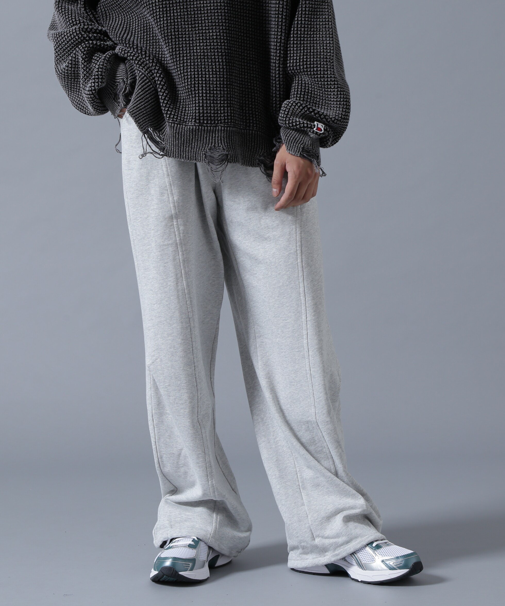 LHP DankeSchon/ダンケシェーン/TACK SWEAT PANTS エルエイチピー パンツ その他のパンツ ホワイト ブラック グレー