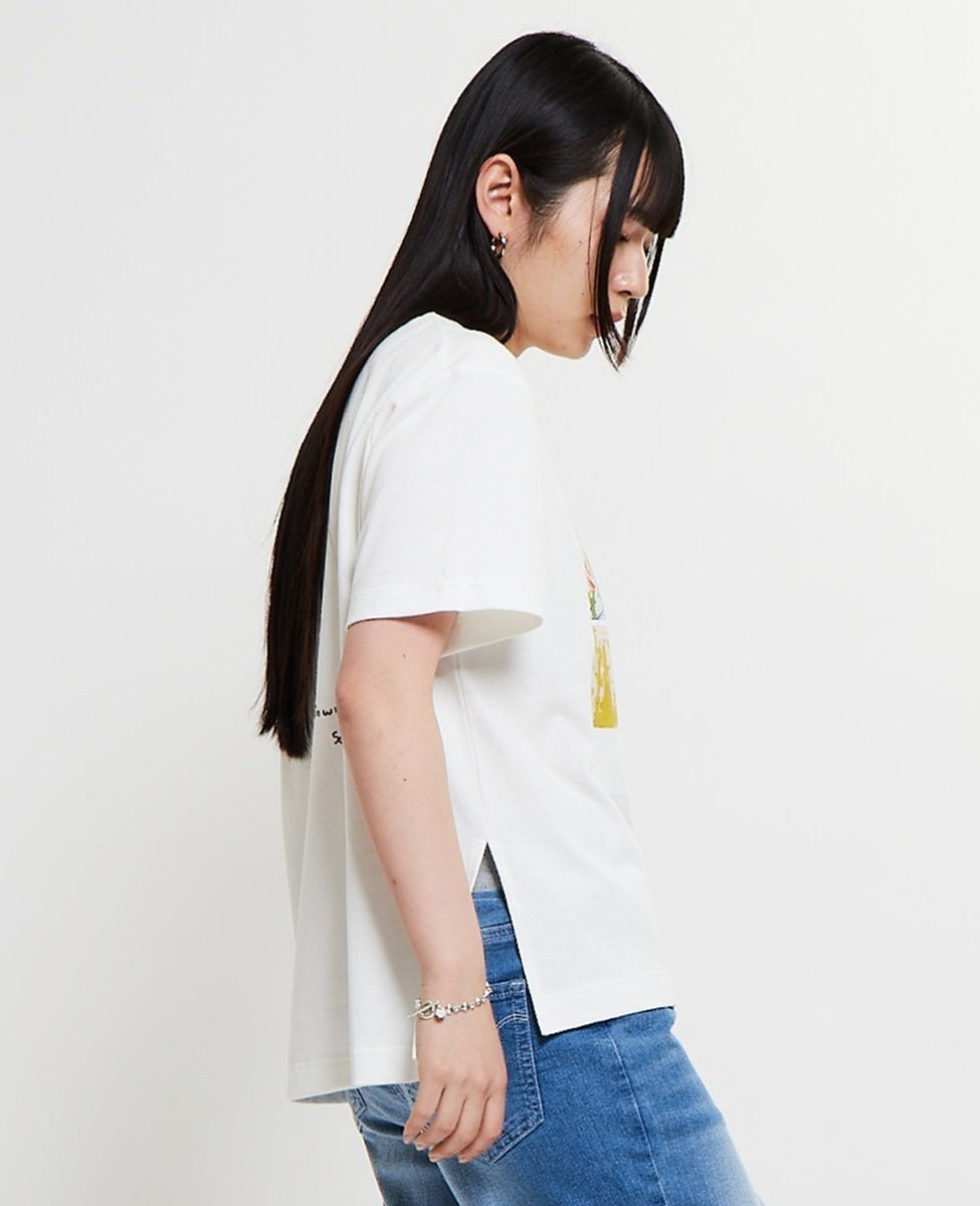 Soffitto 【Soffitto*Downs Town Project】コラボTシャツ ソフィット トップス カットソー・Tシャツ グレー ホワイト