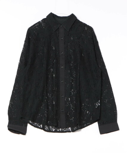 【SALE/30%OFF】MAGASIN DE MODE HAUS HAUS/L/S レースシアーシャツ セットアップセブン トップス シャツ・ブラウス ブラック【送料無料】 【SALE/30%OFF】MAGASIN DE MODE HAUS HAUS/L/S レースシアーシャツ セットアップセブン トップス シャツ・ブラウス ブラック【送料無料】