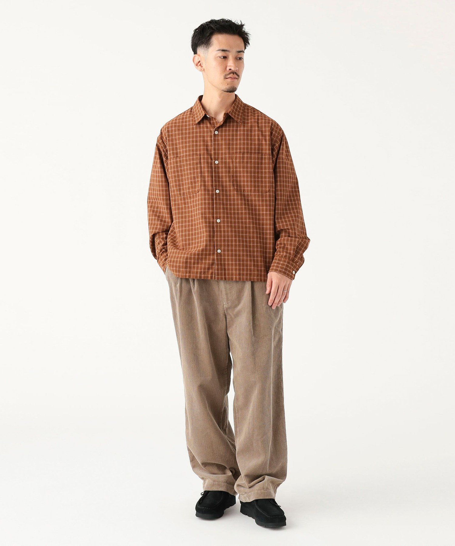 【SALE／40%OFF】B:MING by BEAMS チェック ショート シャツ ビーミング ライフストア バイ ビームス トップス シャツ・ブラウス オレンジ ベージュ【送料無料】