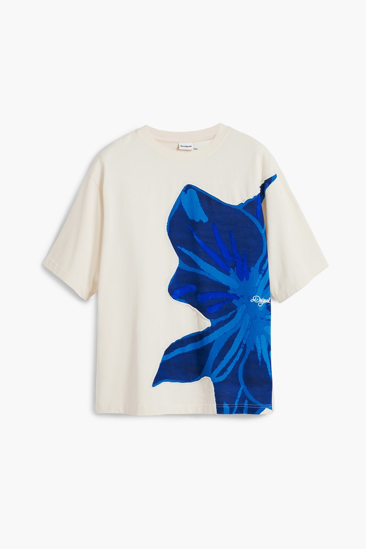 花柄の半袖Tシャツ デシグアル トップス カットソー・Tシャツ ホワイト