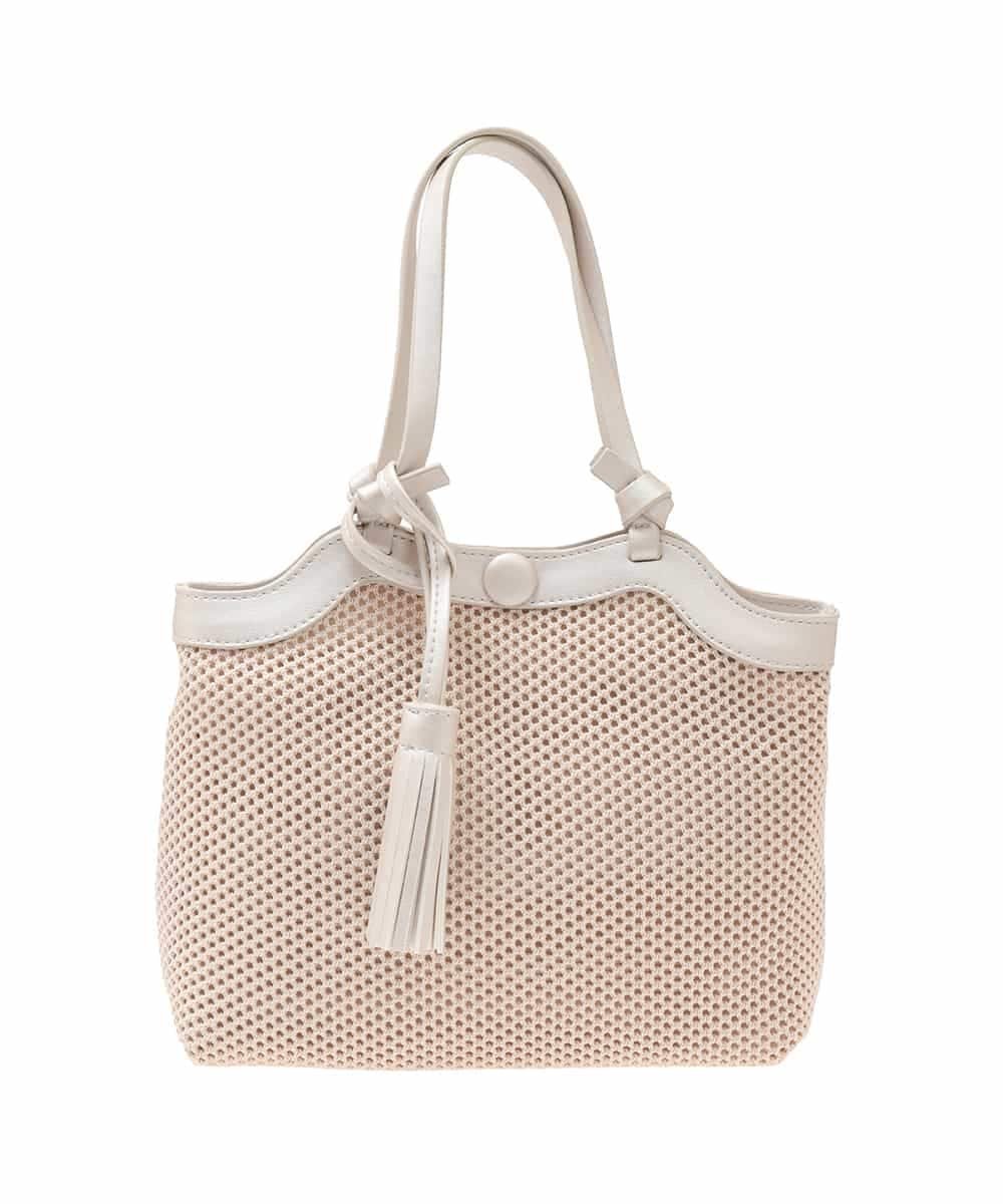 【SALE／50%OFF】HIROKO BIS 【2WAY】メッシュミニデザインバッグ ヒロコ ビス バッグ トートバッグ ブラック ホワイト【送料無料】