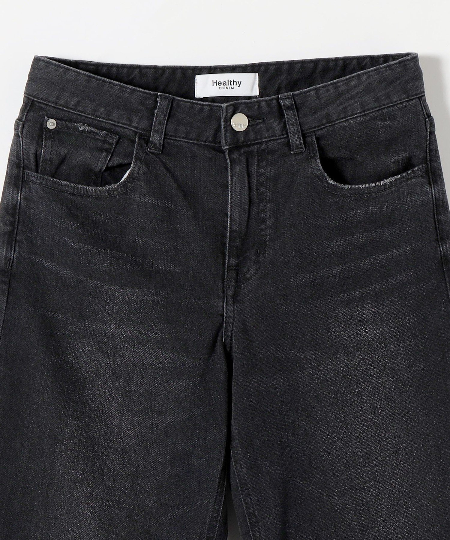 Healthy DENIM:＜洗濯機可能＞フィット ストレート デニム パンツ シップス パンツ ジーンズ・デニムパンツ ブラック
