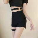 【SALE/34%OFF】Aimoon ホットパンツ ハイウエスト セクシー ミニミニストア パンツ ジーンズ・デニムパンツ ブラック