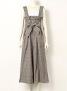 【SALE/30%OFF】チェック リボン サロペット ロデオクラウンズワイドボウル パンツ/ジーンズ【RBA_S】【RBA_E】【送料無料】