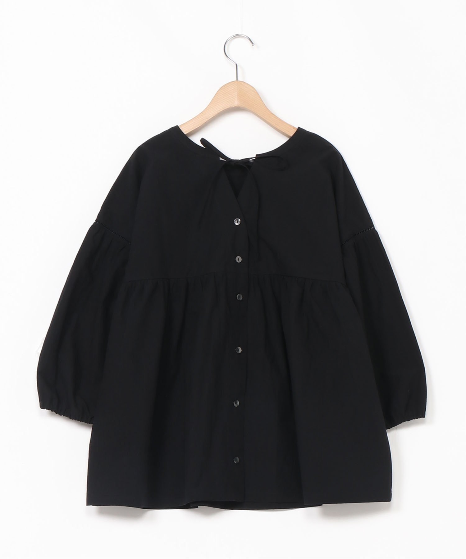 KID BLUE (W)25ワッシャーコットン 8分袖トップス キッドブルー トップス カットソー・Tシャツ ブラック イエロー