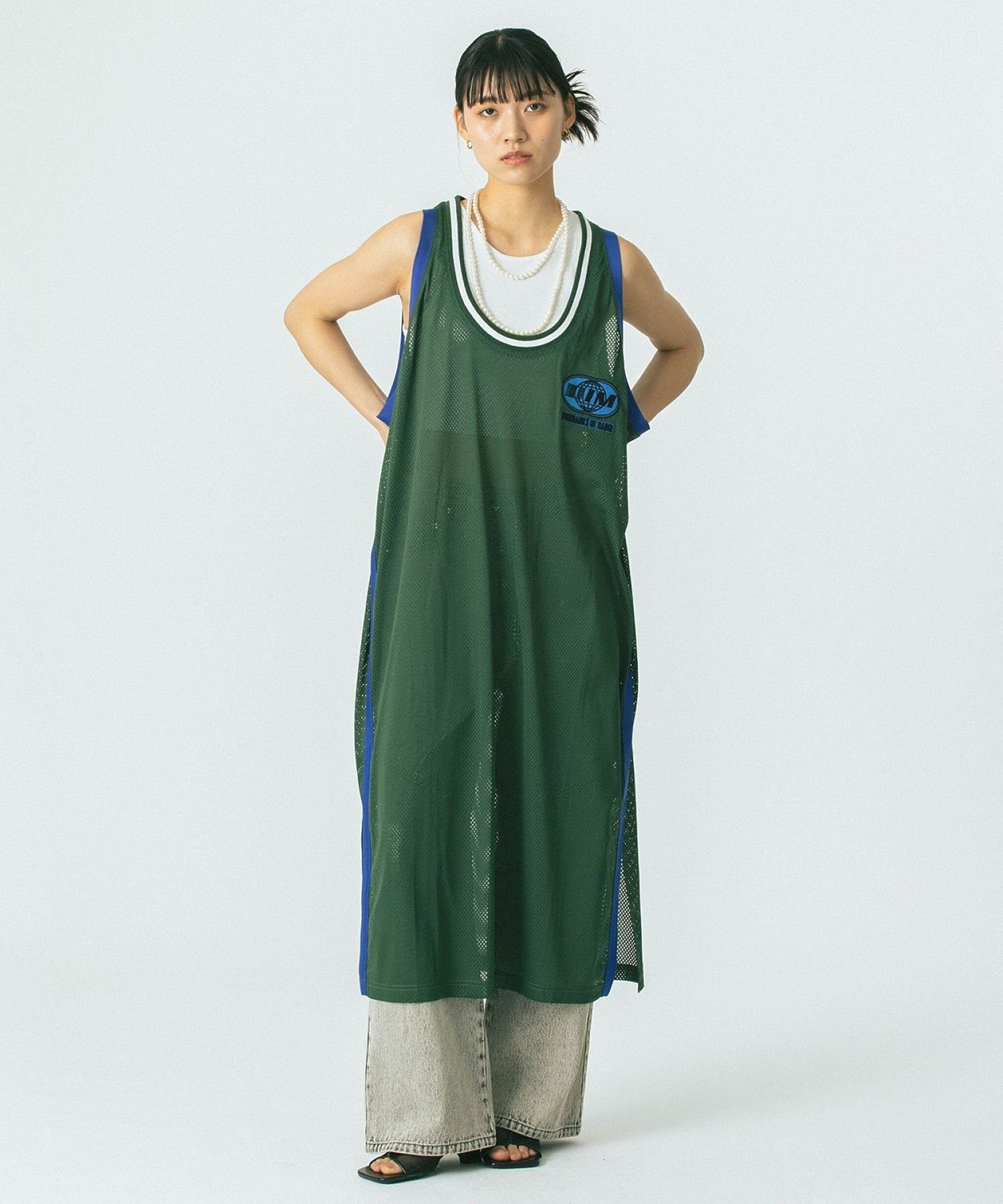 ROSE BUD MESH TANK ONE PIECE ローズバッド ワンピース・ドレス その他のワンピース・ドレス グリーン ブラック