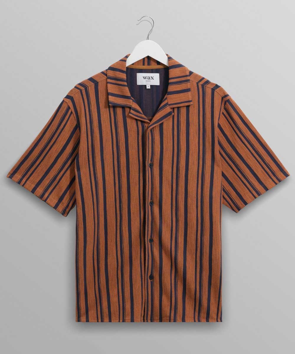 Wax London ディドコットシャツ REBERSE TERRY ワックスロンドン トップス シャツ・ブラウス ネイビー【送料無料】