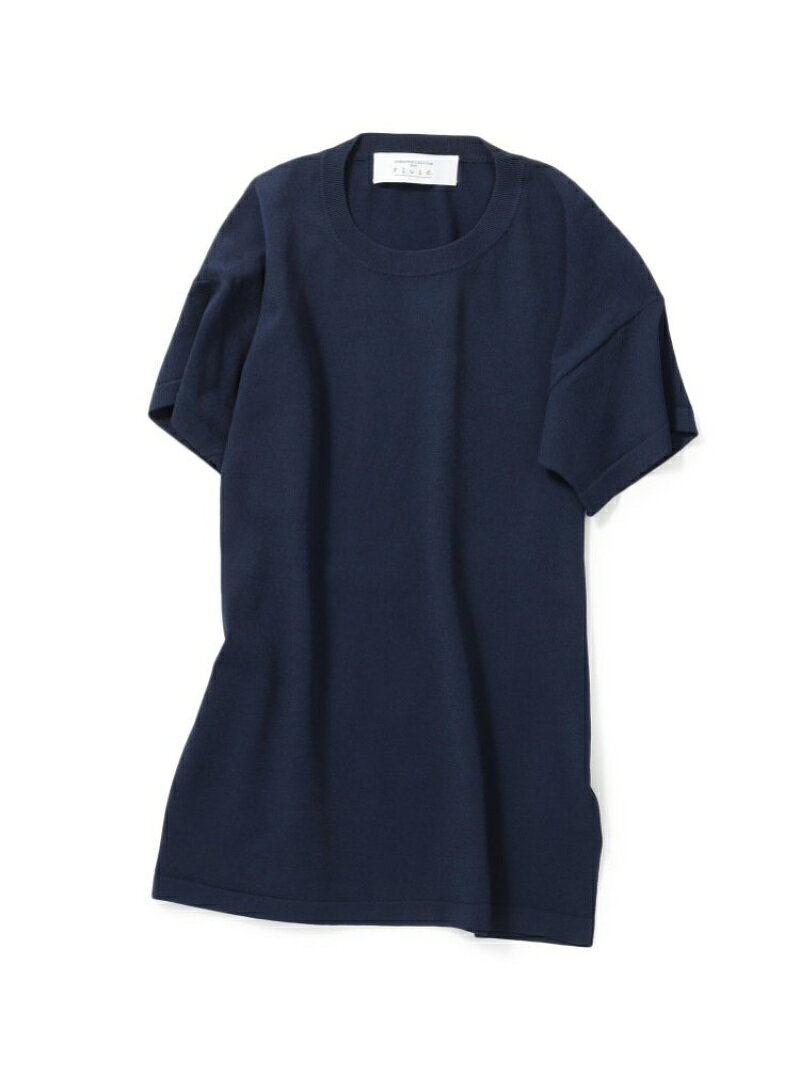 【タトラス公式店】Fluid.×Robert Colina クルーネックニットカットソー タトラスコンセプトストア トップス ニット ホワイト ネイビー ブラウン