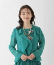 【SALE/50%OFF】HIROKO BIS 【洗える】シアーラッフルブラウスジャケット ヒロコ ビス スーツ・フォーマル スーツジャケット ブルー グリーン...