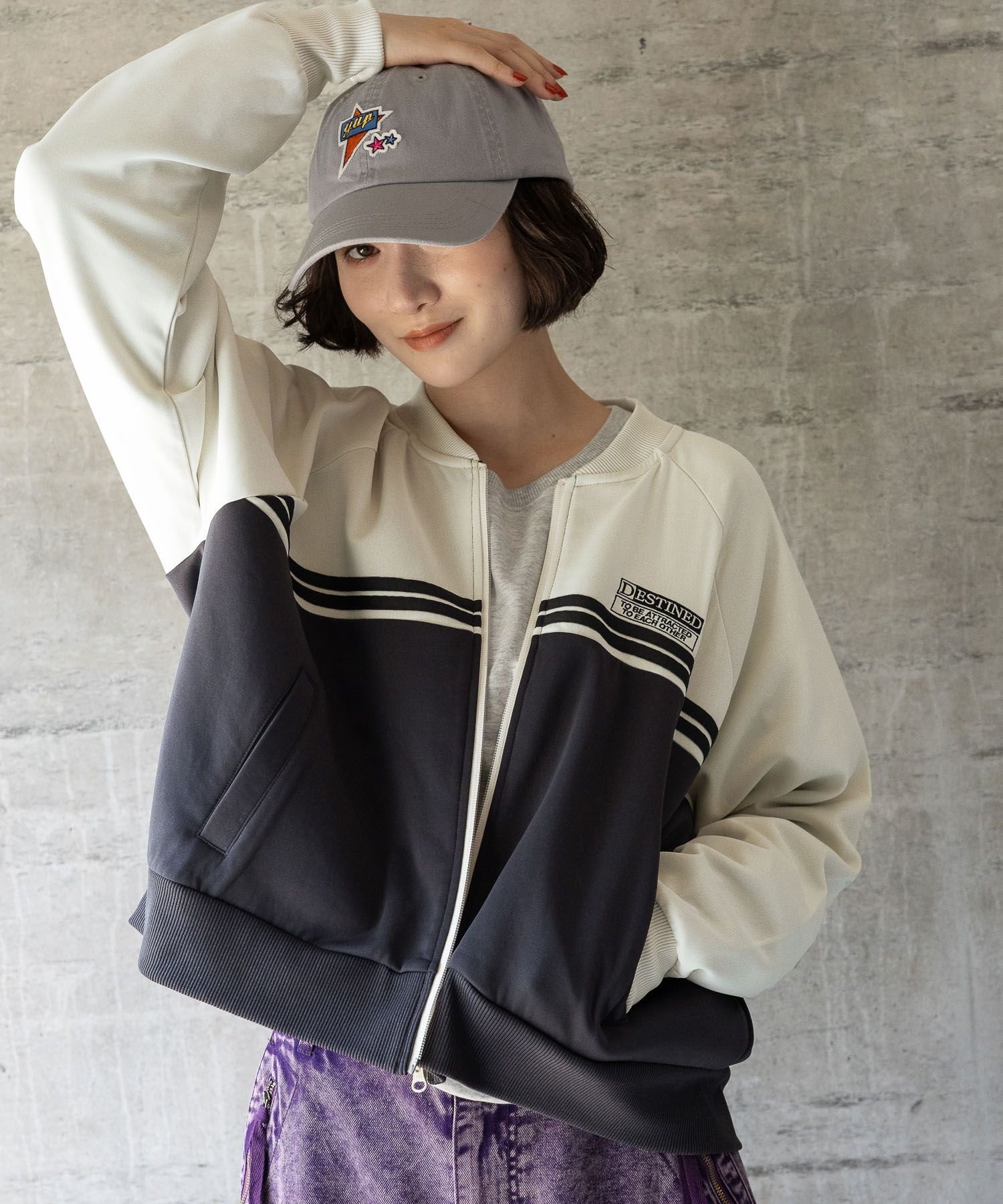 niko and ... NEWTROトラックジャージ ニコアンド トップス カーディガン グレー ホワイト グリーン【送料無料】のサムネイル