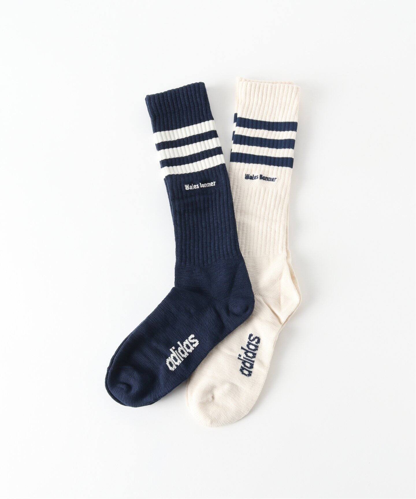 【SALE／30%OFF】EDIFICE adidas originals * Wales Bonner 3S Sock WHITE/NAVY JH3609 エディフィス 靴下・レッグウェア 靴下 ネイビー【送料無料】のサムネイル