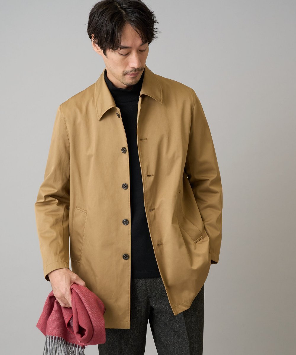 a.v.v 【撥水/毛玉になりにくい】ステンカラーコート アー・ヴェ・ヴェ ジャケット・アウター ステンカラーコート ネイビー ベージュ【送料無料】