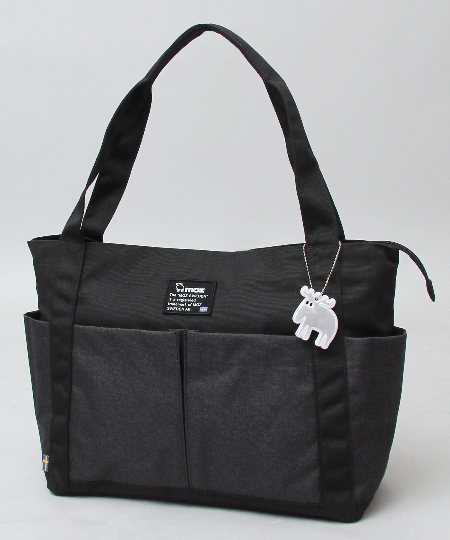 moz モズ moz トートバッグ 大きめ 大容量 肩がけ レディース ママバッグ エー.エム.エス. バッグ トートバッグ ブラック ネイビー