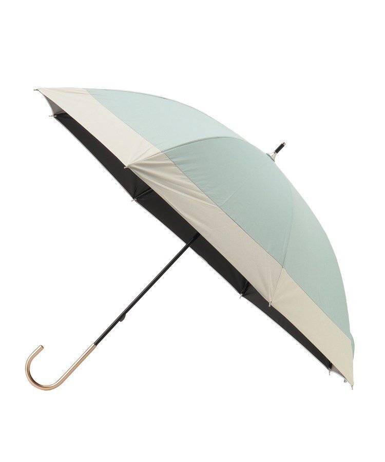 【SALE／5%OFF】grove because 遮光バイカラーパラソル長傘 グローブ ファッション雑貨 傘・長傘 グリーン ベージュ ネイビー グレー ブラック