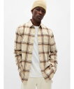 【SALE／77%OFF】GAP (U)オーガニックコットン100% ミッドウェイト フランネルシャツ ギャップ トップス シャツ・ブラウス ベージュ ホワイト グリーン グレー ブラック レッド