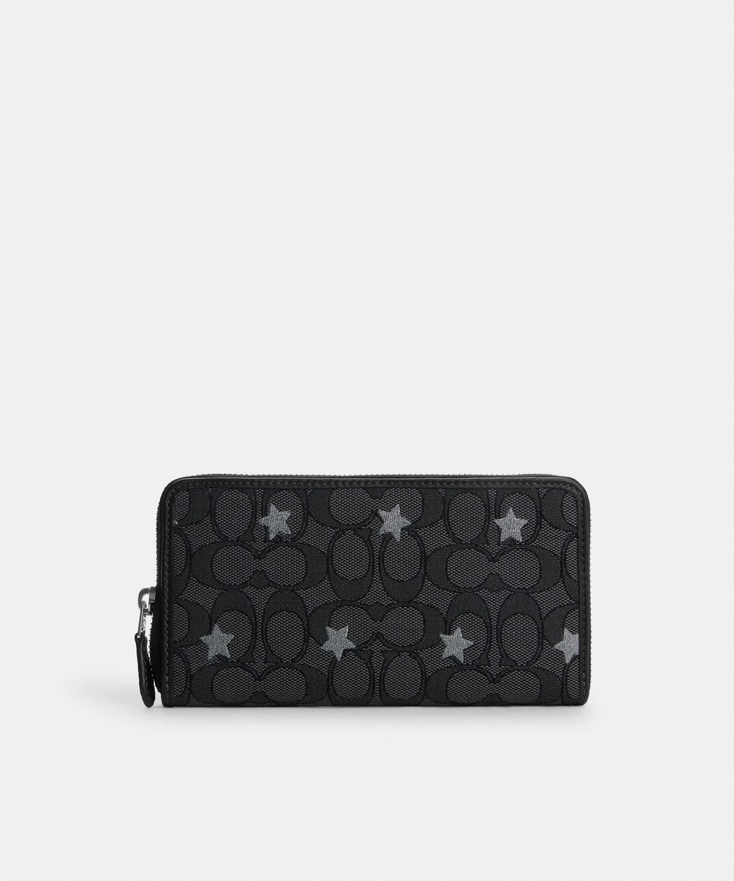 【SALE／70%OFF】COACH OUTLET アコーディオン ウォレット・シグネチャー ジャカード・スター エンブロイダリー コーチ　アウトレット 財布・ポーチ・ケース 財布 ブラック【送料無料】のサムネイル