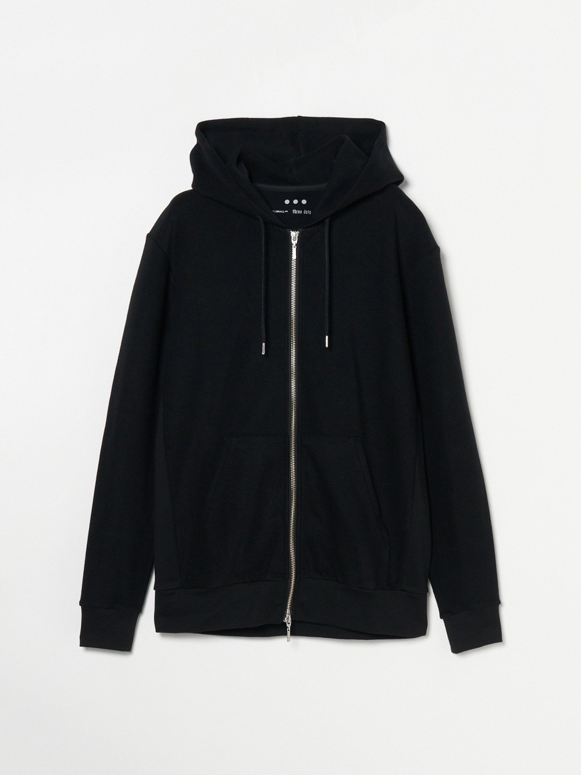 【SALE／30%OFF】three dots Men's compact pile l/s zip hoody スリードッツ トップス カットソー・Tシャツ ブルー ホワイト ブラック【送料無料】