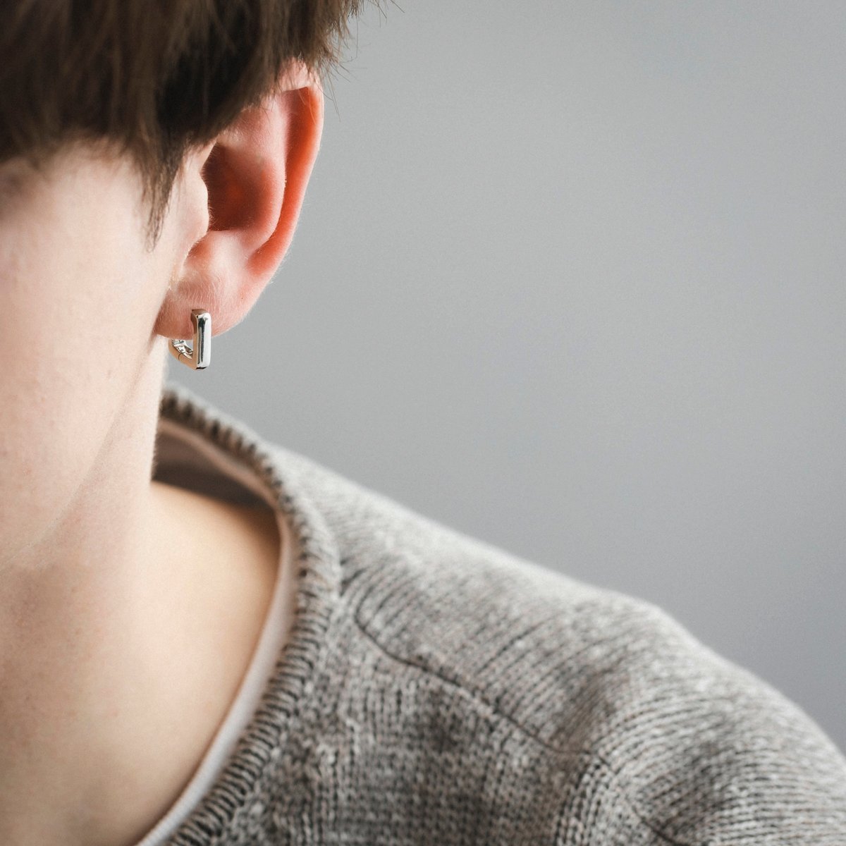 4℃ HOMME+ 【4°C HOMME+】 シルバー フープ ピアス/片耳用 ヨンドシー アクセサリー・腕時計 ピアス シルバー【送料無料】