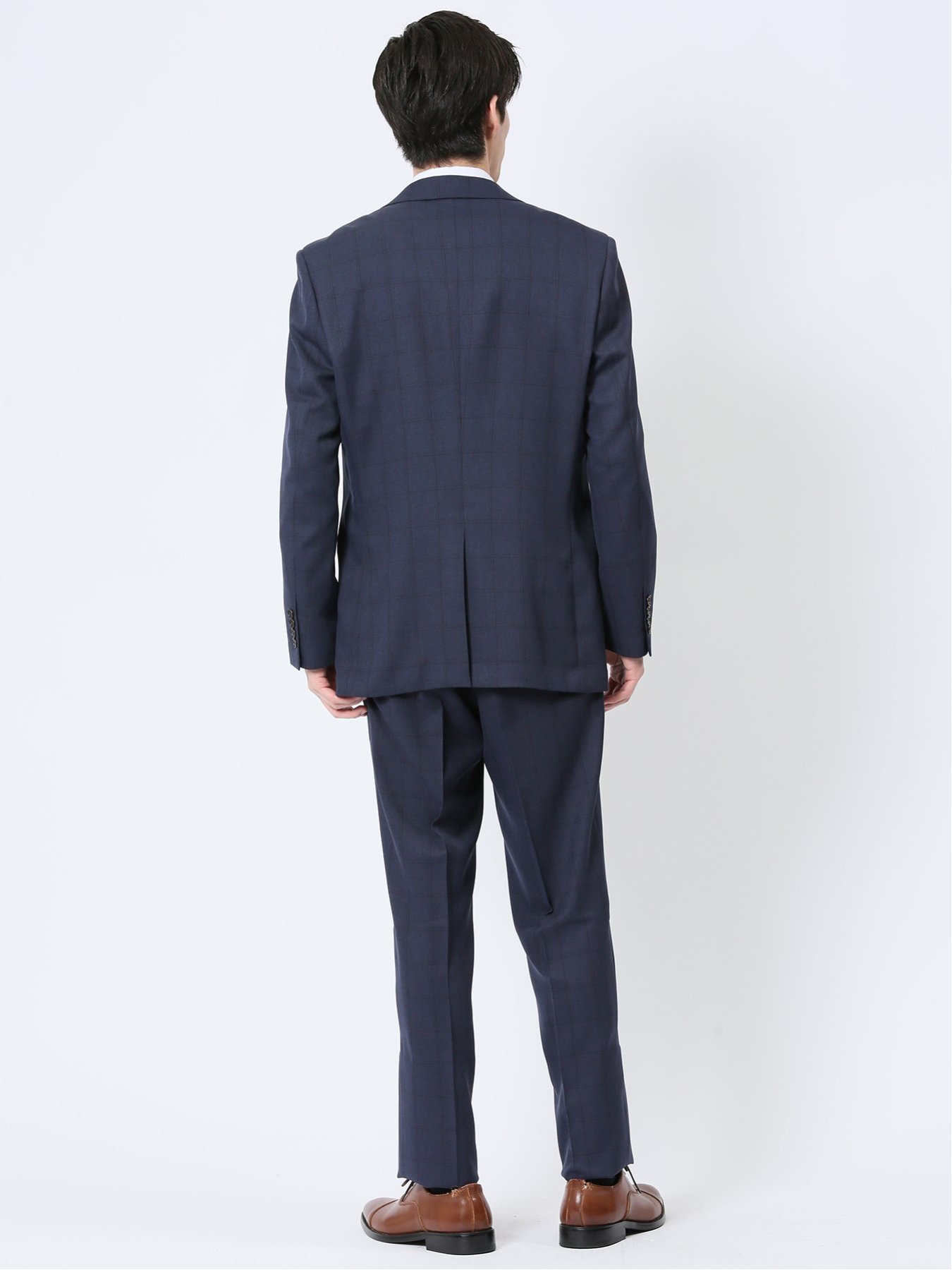 【SALE／30%OFF】TAKA-Q ストレッチウォッシャブル レギュラーフィット 2ボタン3ピーススーツ ウィンドペン紺 タカキュー スーツ・フォーマル セットアップスーツ ネイビー【送料無料】