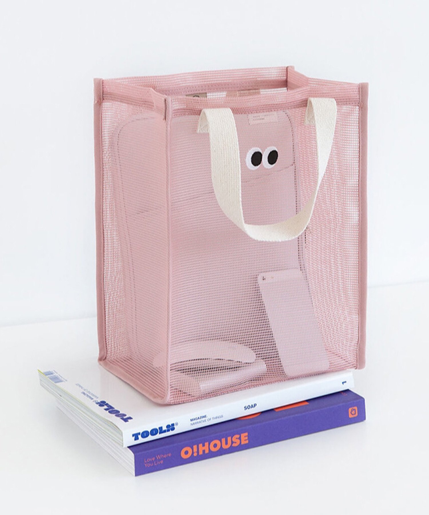 LESRIRE LESRIRE/(W)メッシュ縦長ポーチ・バッグ ミニョントレフル ルームヨンマルサンセレクティッド バッグ トートバッグ オレンジ グリーン ピンク ブラック