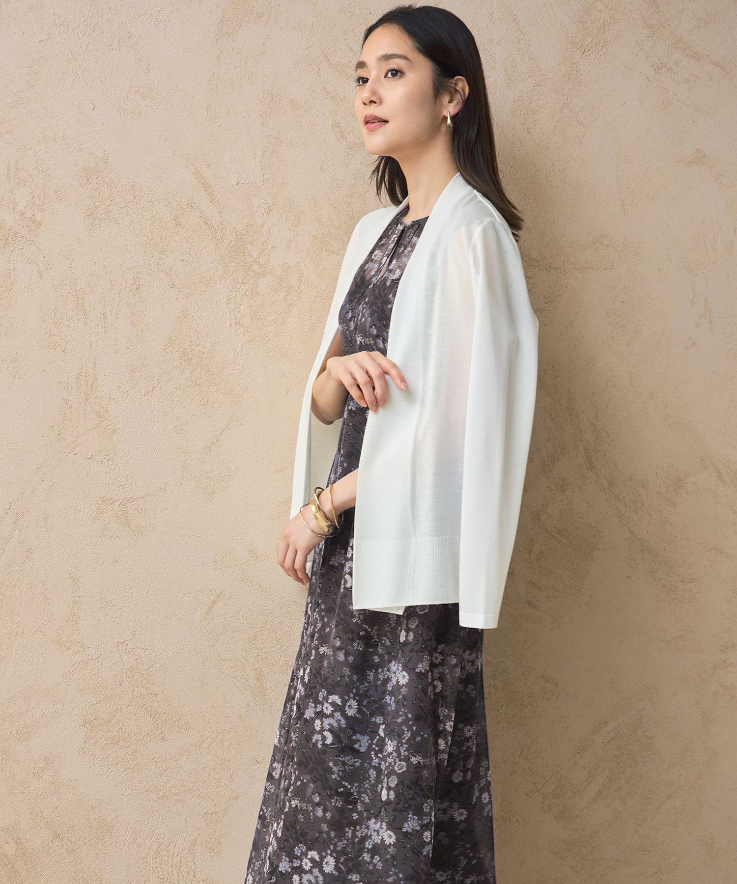 自由区 L ボタニカルフラワープリント ワンピース ジユウク ワンピース・ドレス ワンピース ベージュ【送料無料】 stylife-15124086 Rakuten Fashion サンプル画像3