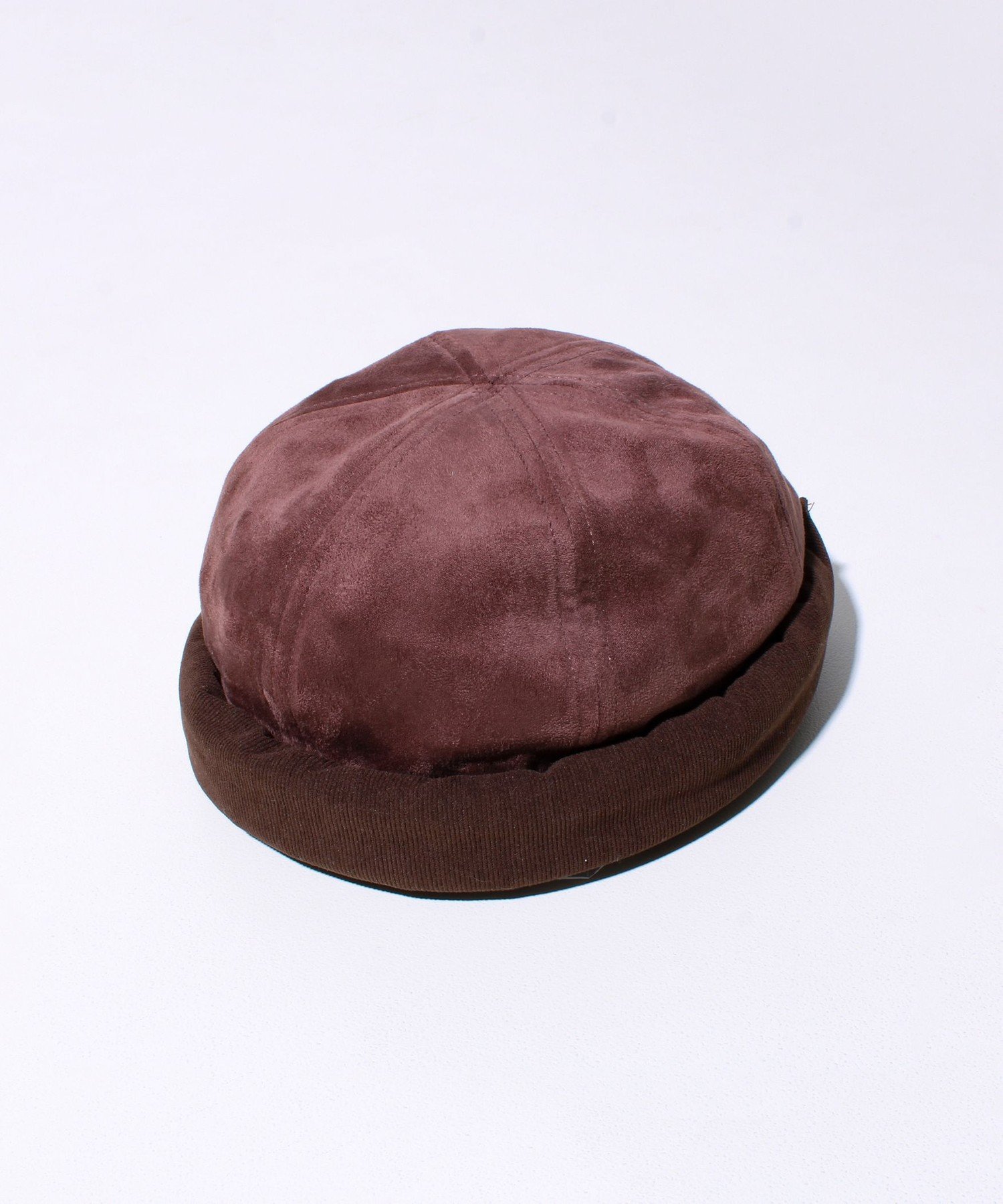【SALE／70%OFF】GLOSTER 【GLOSTER/グロスター】コンビネーションロールキャップ 異素材ミックス スエード×コーデュロイ フレディ アンド グロスター 帽子 キャップ ブラウン ブラック グレー